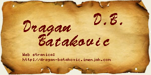 Dragan Bataković vizit kartica